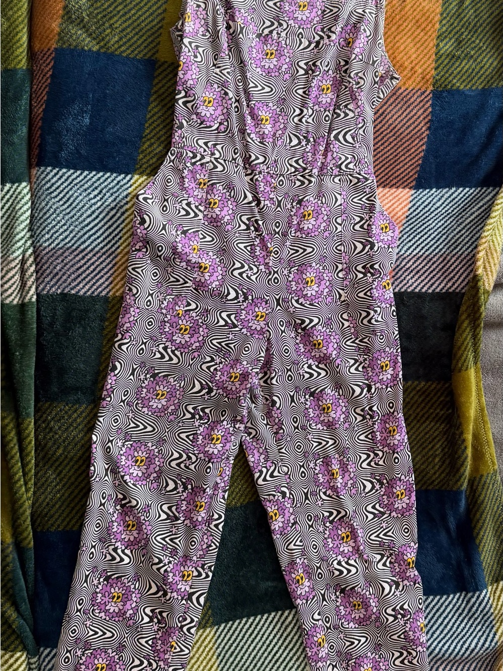 Nooworks Purple Haze Floral Print Sleeveless Jumpsuit